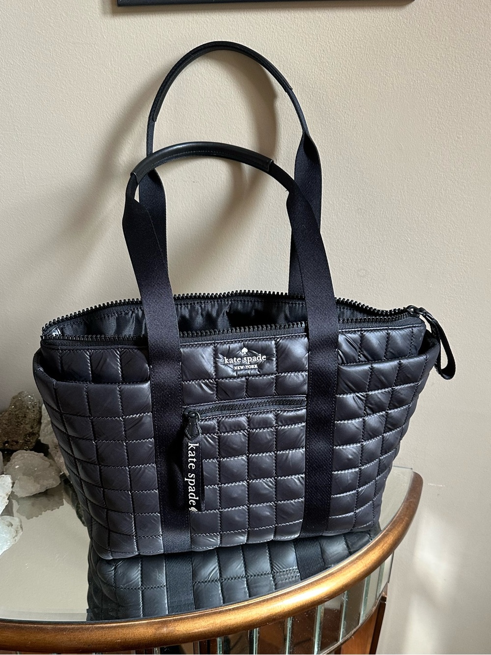 kate spade Camden Quilted Black Tote Bag